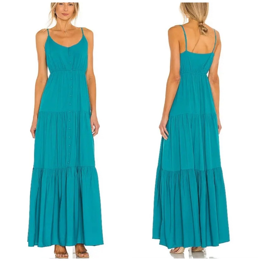 BB Dakota Steve Madden Been So Long Teal Maxi Dress